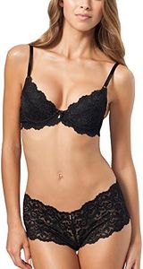 Smart & Sexy Women's Signature Lace Push-up Bra, Black Hue, 34A