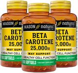 Mason Natural Vitamin A Beta Carotene 25,000 IU - Supports Healthy Vision, Cell Function & Immune Function, 100 Softgels (Pack of 3)