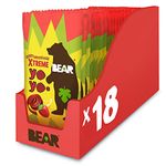 BEAR Super Sour Strawberry & Apple Yoyos - Dried Fruit Rolls - Healthy - Vegan - 20g (18 packs)