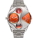 STORM V2 Navigator (Lazer Red) Men's Dual time Gadget Watch with Thermometer, Compass and Date Feature in Brushed Stainless Steel