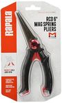 Rapala RCD Magnetic Pliers, 20 cm Length, Black/Red