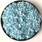 Crystal TOME Natural Aquamarine Tumbled Crystal Chips Crushed Quartz Gemstones Healing Reiki Crystal Gravel Irregular Shaped Stones for Plants Fish Tank Jewelry Making Home Decorative Rocks Crafts 0.45lb(200g)/Bag (Aquamarine)