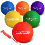 GoSports 10 inch Playground Ball (Set of 6) with Carry Bag and Pump
