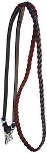 PRORIDER Horse Western Tack 7ft Contest Braided Soft Leather Barrel Rodeo Rein 6640