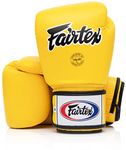 Fairtex BGV1 Muay Thai Boxing Training Sparring Gloves (Yellow, 12 oz)