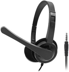 Dyazo Computer Wired Headphones | Headset with Mic | 3.5 MM Jack | Compatible for Laptops, PC, Notebooks (Black)