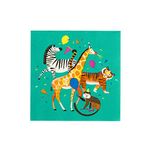 Talking Tables Paper Disposable Napkin-for Safari Zoo Jungle Animals Themed Partyware for Kids Unisex Birthday Party, KidsNapkins, Medium