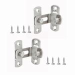 THJJSS Barn Door Locks Latches Flip Latch, 90 Degree Latch Heavy-Duty Stainless Steel Safety Door Lock, Gate Locks for Wooden Fence Screen Door Latch Gate Latch Barn Door Lock (3.93 inches 2Pcs)