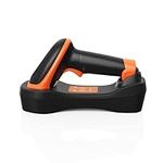 AMBIR BR300 Wireless Barcode Scanner: Supports-1D,2D,PDF417, & QR barcodes. OS: Win, Mac, Linux, Android-Black/Orange