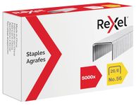 Rexel No.56 26/6 Staples for Standard Staplers, For Stapling Upto 20 Sheets, Use with Desktop Staplers and Pliers, 5000 Count (Pack of 1)