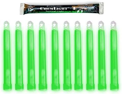 Cyalume Military Grade Green Glow Sticks - Premium Bright 6” ChemLight Emergency Glow Sticks with 12 Hour Duration (Bulk Pack of 10 Chem Lights)