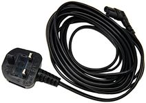 Pro Elec PEL00505 5 m UK Plug to Right Angled Figure 8 (C7) Power Cable, Black