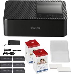 Canon SELPHY CP1500 Compact Photo Printer | Black with 2 x KP-108IN Color Ink and Paper Set (3 Items)