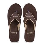 DOCTOR EXTRA SOFT Chappal Care Orthopaedic and Diabetic Comfort Doctor Flip-Flop and House Slipper's for Women's OR-D-18-BROWN-7 UK