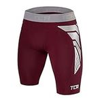 TCA Men's CarbonForce Pro Compression Base Layer Shorts Thermal Under Gear - Cabernet, XL