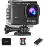 Apexcam M80air Action Camera 4K 60FPS 64MP WiFi Sports Underwater Camera Waterproof 40M EIS With Ultra HD 2.4G Remote 2 x 1350mAh Batteries and Accessories