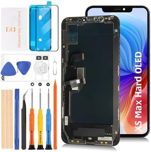 Olivechard Hard OLED XS Max LCD Screen Replacement for iPhone Xs Max 6.5 inch [Hard OLED,NOT LCD] LCD Display Touch Digitizer Screen Assembly A2215 A2160 A2217 with Repair Tools