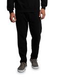 Fruit of the Loom Men's Eversoft Fleece Sweatpants & Joggers with Pockets, Moisture Wicking & Breathable, Sizes S-4x, Open Bottom - Black, Large