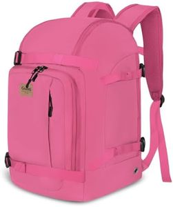 50L Ski Backpack - Water-resistant Ski Boot Bag for Men & Women, Ski Bag with Helmet Holder, Separate Compartments for Goggles, Gloves, Snowboard & Accessories, Durable Ski Carry On Backpack