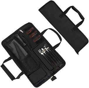 Chef’s Knife Roll Bag, Heavy Duty Oxford Chef Knife Bag, Portable 13 Slots Chef Knife Case, Multi-Function Cutlery Knives Pouch Holder Knife Wrap Wallet Tool Roll for Home Kitchen Traveling Camping