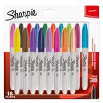 Sharpie Permanent Markers | Fine Point | Assorted Fun Colours | 18 Count