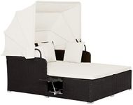RELAX4LIFE Patio Outdoor Daybed wit