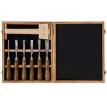 IMOTECHOM 12-Pieces Woodworking Wood Carving Tools Chisel Set with Walnut Handle, Wooden Storage Case