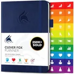 Clever Fox Planner – Undated Weekly & Monthly Planner to Increase Productivity, Time Management and Hit Your Goals – Organizer, Gratitude Journal – Start Anytime, A5, Lasts 1 Year, Dark Blue (Weekly)