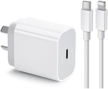 iPhone Charger, 20W Apple iPhone Fast Charger with 1M USB C to Lightning Cable, iPhone Charger Cable for iPhone14/13/12/11/X/8