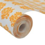 Bulfyss Designer Multipurpose Super Strong EVA Anti-Slip, Bathroom Kitchen Cabinet Drawer Shelf Mat Liner Sheet Rolls, Adjustable Size Mat, (45 cm width * 500 cm Length), Yellow Floral