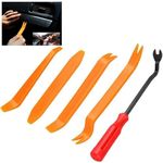 5PCS Trim Removal Tool, Car Trim Removal kit, Tool Kits for Car Radio Door Dashboard Installation, Plastic Pry Tool, Automotive Panel Dash nterior Accessories, Repair Mechanic Bar Scraper