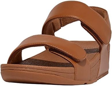 Fitflop Comfortable Lulu Women's Sandal Adjustable Back Straps Tan, Brown, 7.5 AU