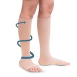 Sorgen Class I Medical Compression Stockings for Varicose Veins | Class 1 Knee Length stockings | Below Knee Class I Compression Socks | 18-21 mm Hg pressure stockings (Small)