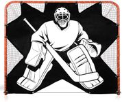 HIGOOD Hockey Net Targets 72x48 in Durable 7 Hole PVC Portable Design - Improve Shooting Accuracy Simulate Real Matches - for Ice Rink Training Goalie Coaches Players