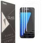 Tzstz 3 Pieces Tempered Glass Screen Protector for Samsung Galaxy S7 Edge 9H Hardness Anti Scratch HD Screen Protector Film