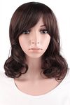 MapofBeauty Fashion Medium Curly Wig (Brown)