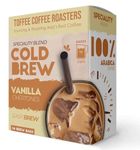 Toffee Coffee Roasters | Vanilla Cold Brew Bags | Easy Brew Coffee | Cold Brew Coffee | 100% Arabica Grounded Coffee | Makes 32 Cups of Coffee | Freshly Roasted Coffee | Pack of 8