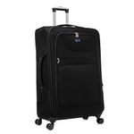 Aerostar Extra Large 32” Lightweight Softshell Expandable Suitcase, Check in Luggage 4 Wheels with Integrated Combination Lock (Black, 162 litres)