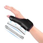 Fasola Reversible Thumb Brace, Thumb Spica Splint for Right & Left Hand, Breathable Thumb Support with Two Metal Splint, Trigger Thumb Immobilizer for Carpal Tunnel, Arthritis, Tendonitis, Sprains, S