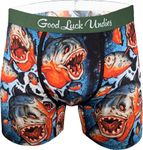 Good Luck Undies Men's Piranhas Boxer Brief Underwear, Extra Large