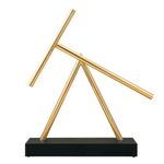 The Swinging Sticks Kinetic Energy Sculpture - Desktop Toy Version (Black/Gold)