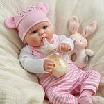 BABESIDE Reborn Baby Dolls, 22 inch Handmade Realistic Soft Vinyl Body Life Like Realistic Newborn Baby Dolls for Girls Boys Kids Age 3+