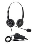 *astTECS HS100 USB headset with Mic Wired for Call Centres and offices