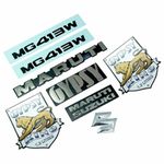 RM EnterpriseS Maruti Gypsy King MG413W Emblem Decal Sticker Monogram Set