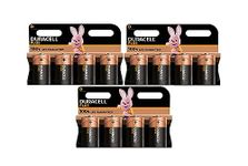 12x Duracell D Plus LR20 MN1300 Alkaline (3 Blister Packs of 4 Batteries) 12 Batteries