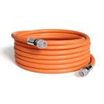 150 Feet (45 Meter) - Direct Burial Coaxial Cable 75 Ohm RF RG6 Coax Cable, with Rubber Boots - Outdoor Connectors - Orange - Solid Copper Core - Designed Waterproof and can Be Buried