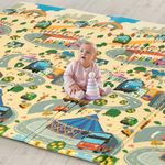 LuvLap Wild Woods Double Sided Water Proof Baby Floor Mat, Multicolor, Reversible Floor mats for Kids, Baby mats for Floor, Crawling Baby, Extra Large Size, 6'5" x 4'10" (195.5cmx147cm), 0.8cm Thick