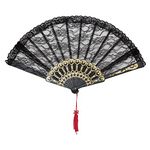 Bristol Novelty BA841 Fan Black Lace Spanish, Womens, One Size