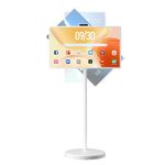 VLH 32 inch FHD Smart Portable TV, Rolling TV On Wheels,8G +128GB Storage, Android 15 OS,Google EDLA-Certified,Portable Touch Screen Monitor,38400mAh Battery,Removable 500W Camera, Remote Control