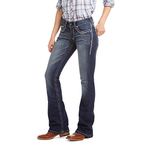 Ariat Women's R.E.A.L. Riding Mid Rise Boot Cut Jean, Rainstorm, 34 Long